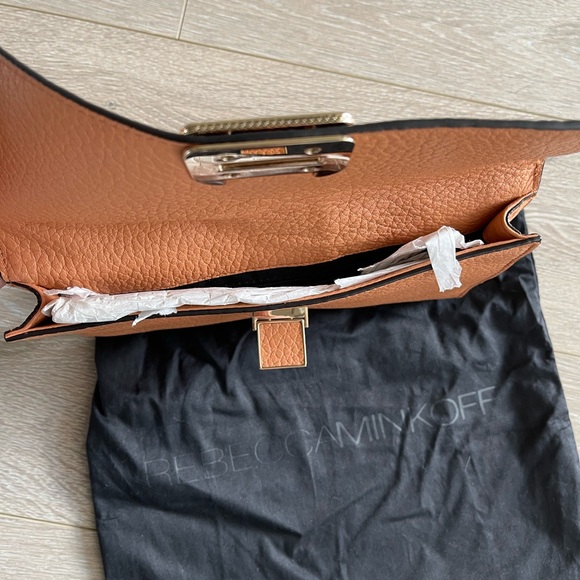 SALE 💋 • NWOT Rebecca Minkoff • Studded Salmon Clutch - Picture 2 of 8